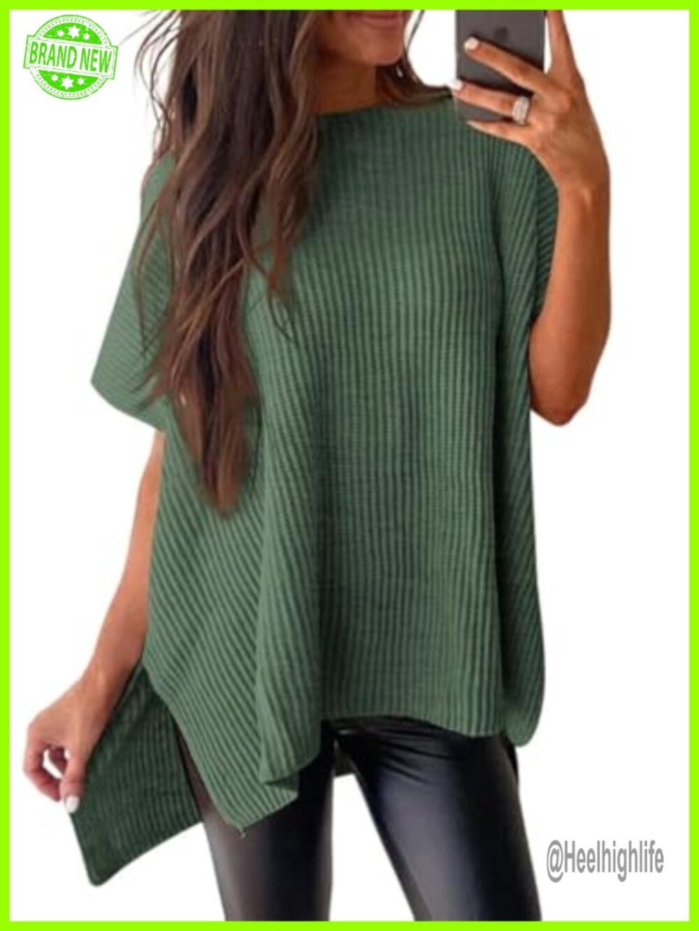 Women's Crewneck Short Sleeve Pullover Sweater Casual Summer Top